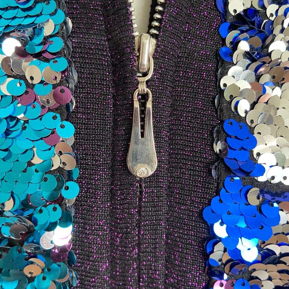 Michael Simon Allover Sequins Jacket Petite Medium - image 6